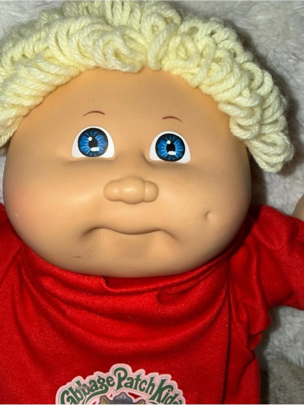 Cabbage Patch Kids vintage boy shirt blonde hair vintage clothes